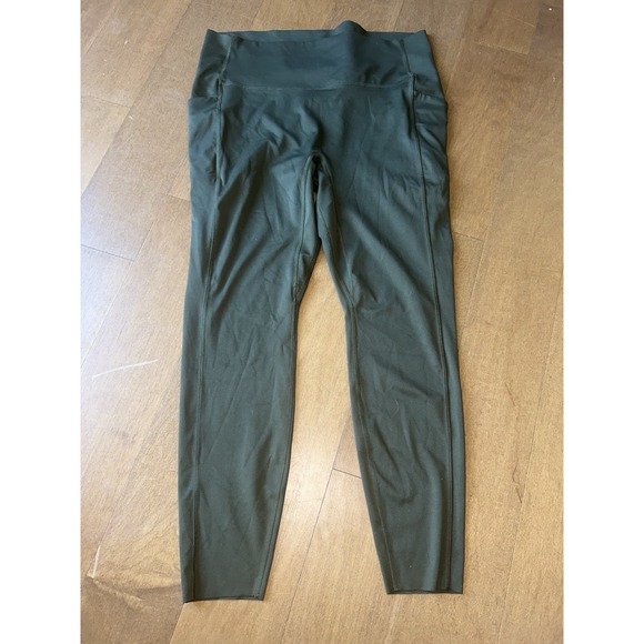 all in motion Pants - All In Motion Women's High-Waist Leggings Pockets Green Size XXL Gummy Logo